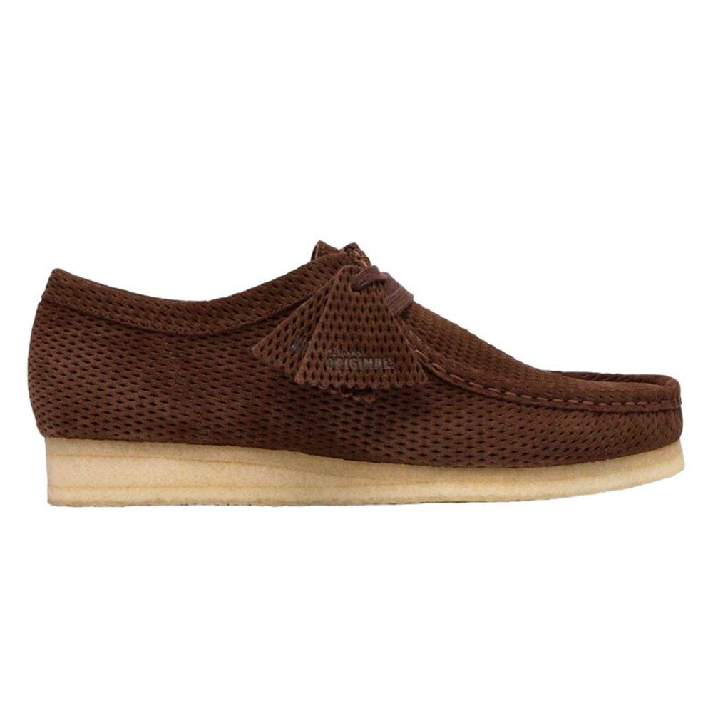 Clarks Originals Mens Wallabee Suede Shoes / Dark Brown